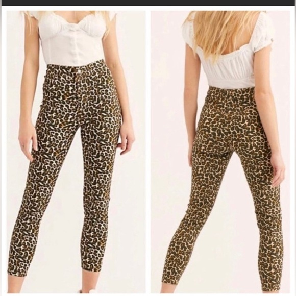 We The Free Animal Print High Waist Jeans - Picture 1 of 4